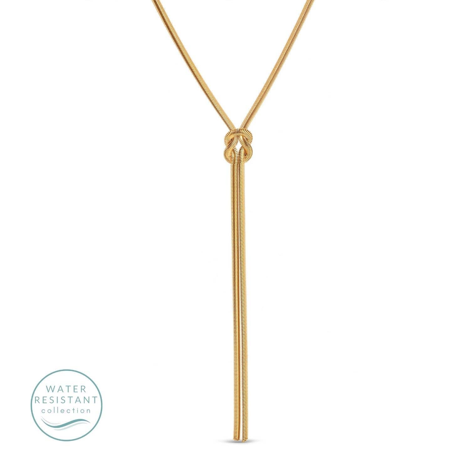 Lariat Flex Chain Necklace - Water Resistant $40