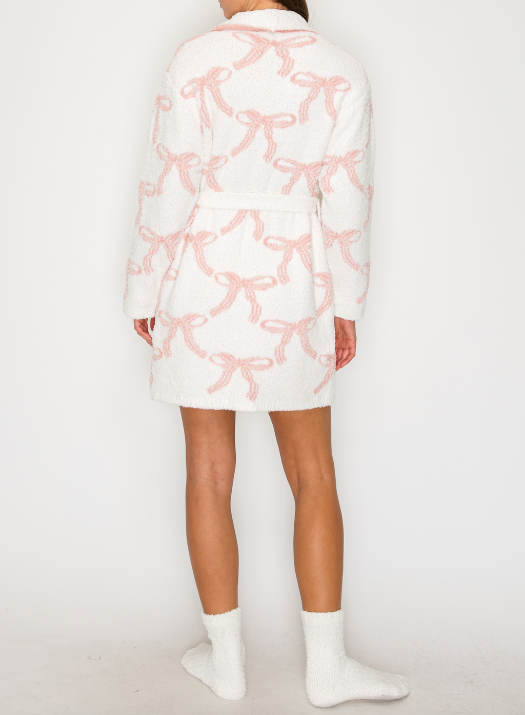 Soft Cozy Bow Robe- $35