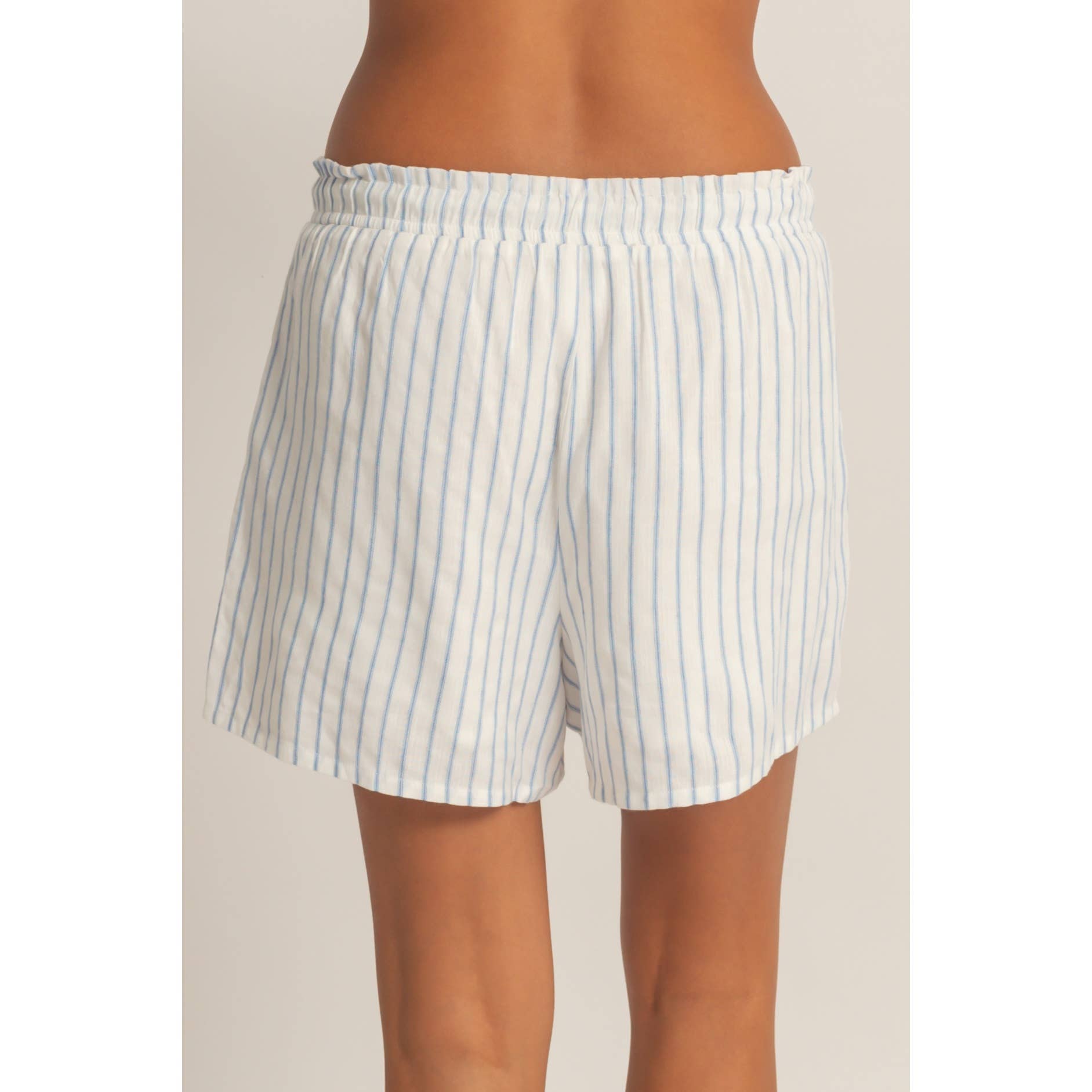 Striped Drawstring Shorts $28