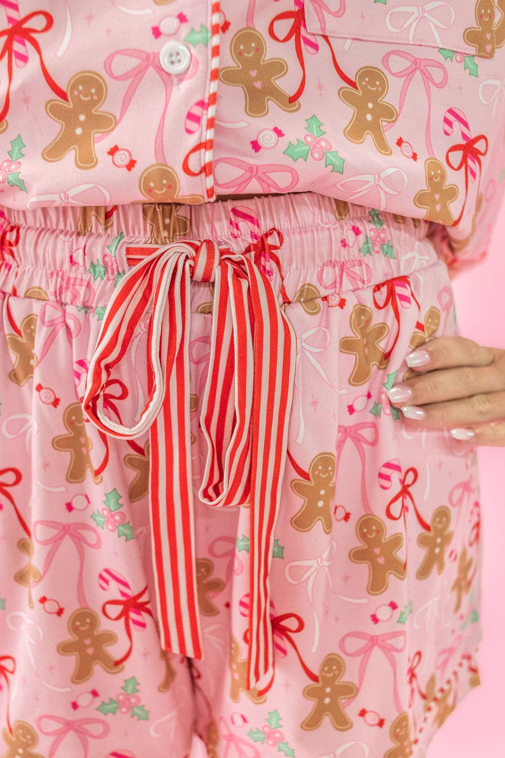 Gingerbread Bows - Christmas Sweets Pajama Set
