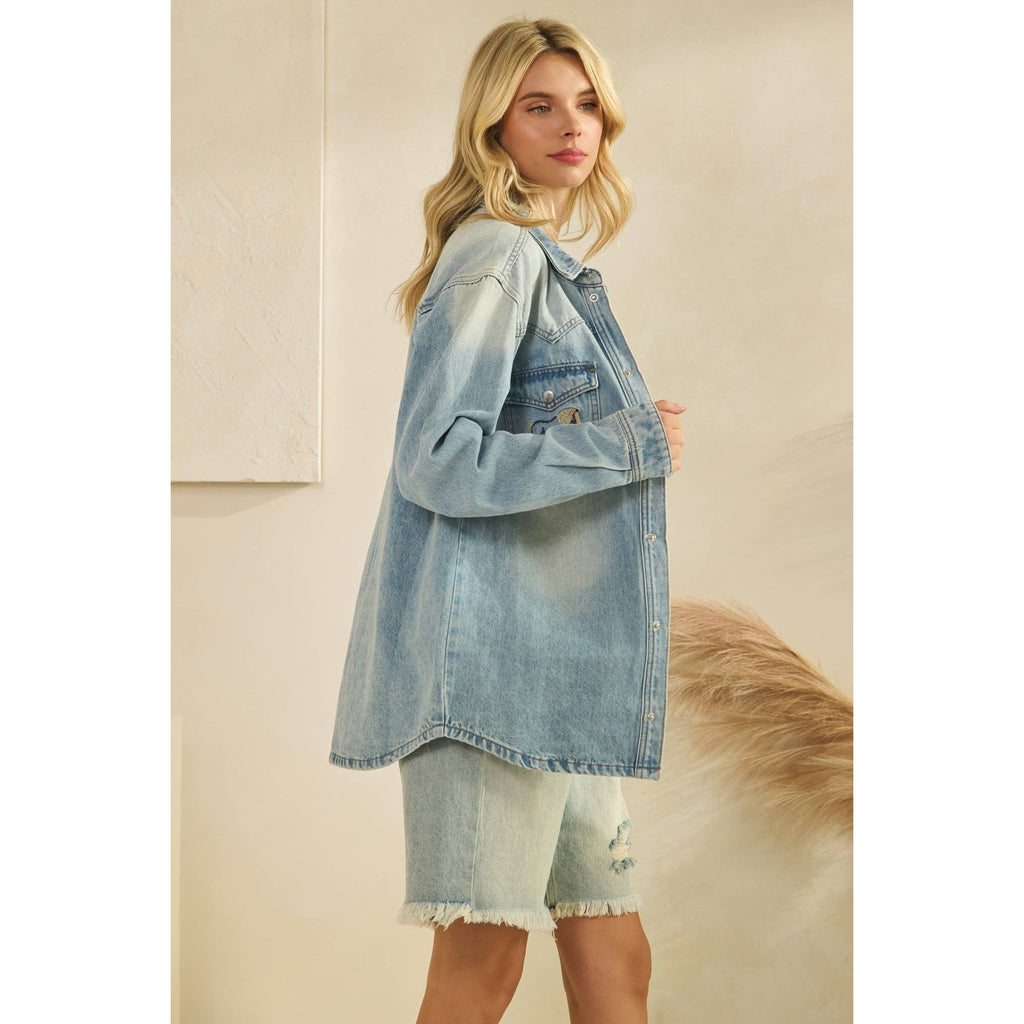 Saddle Up Denim Shacket