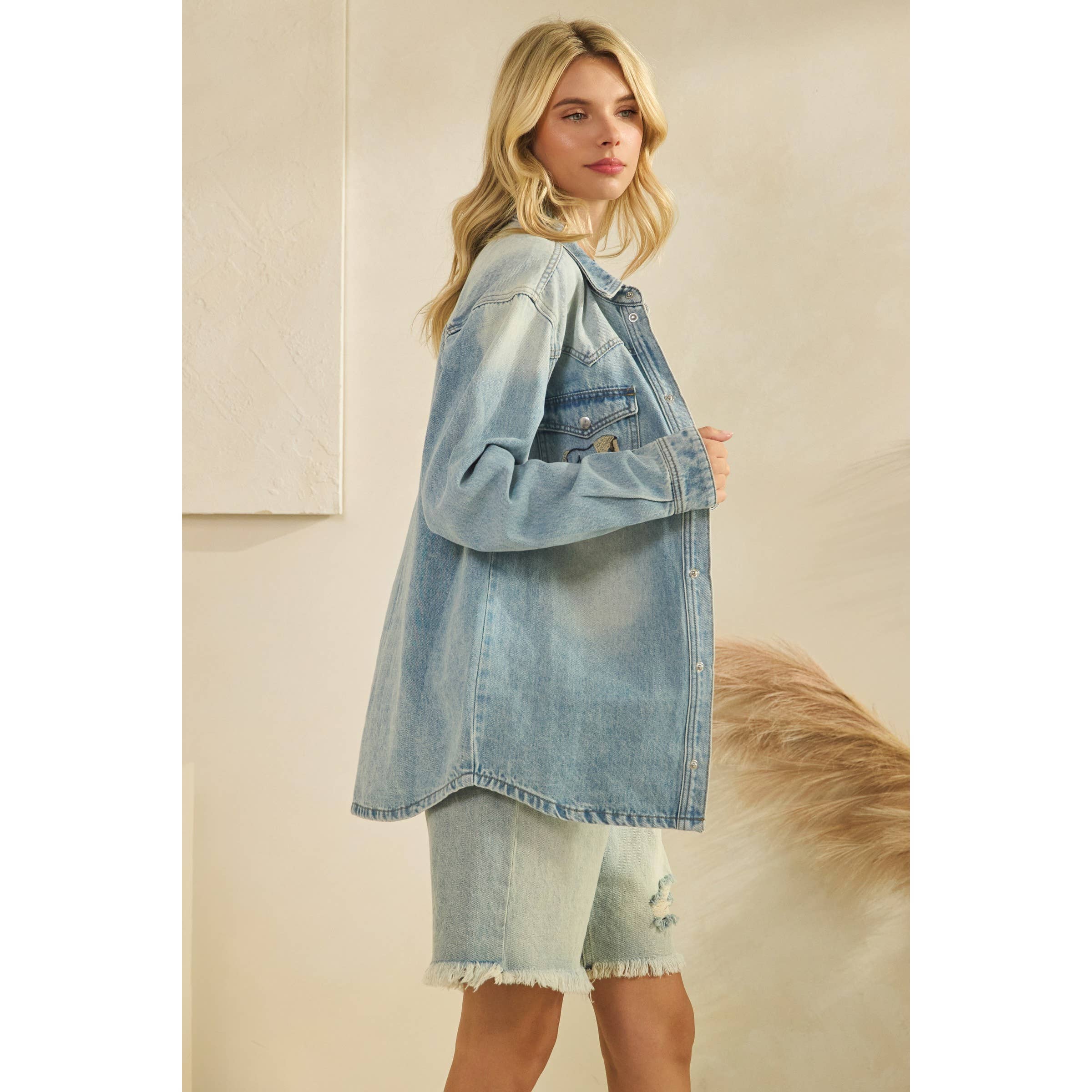 Saddle Up Denim Shacket