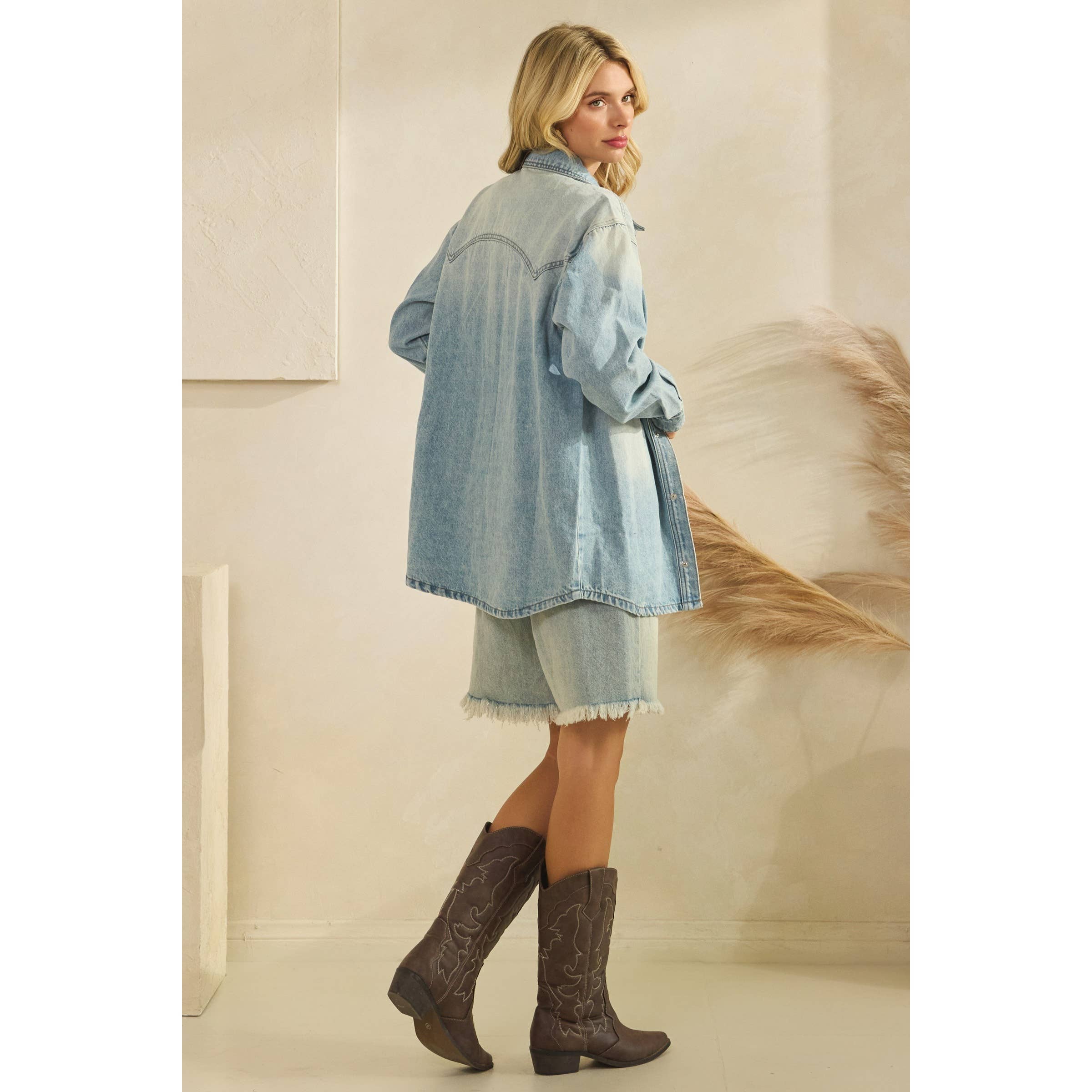 Saddle Up Denim Shacket