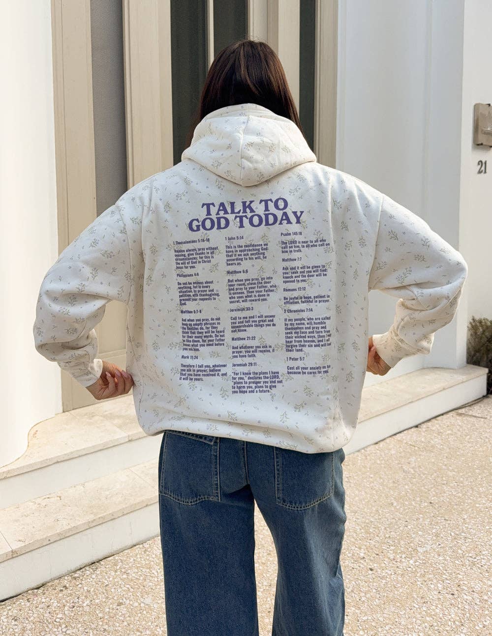 Talk to God Allover Wildflower Hoodie