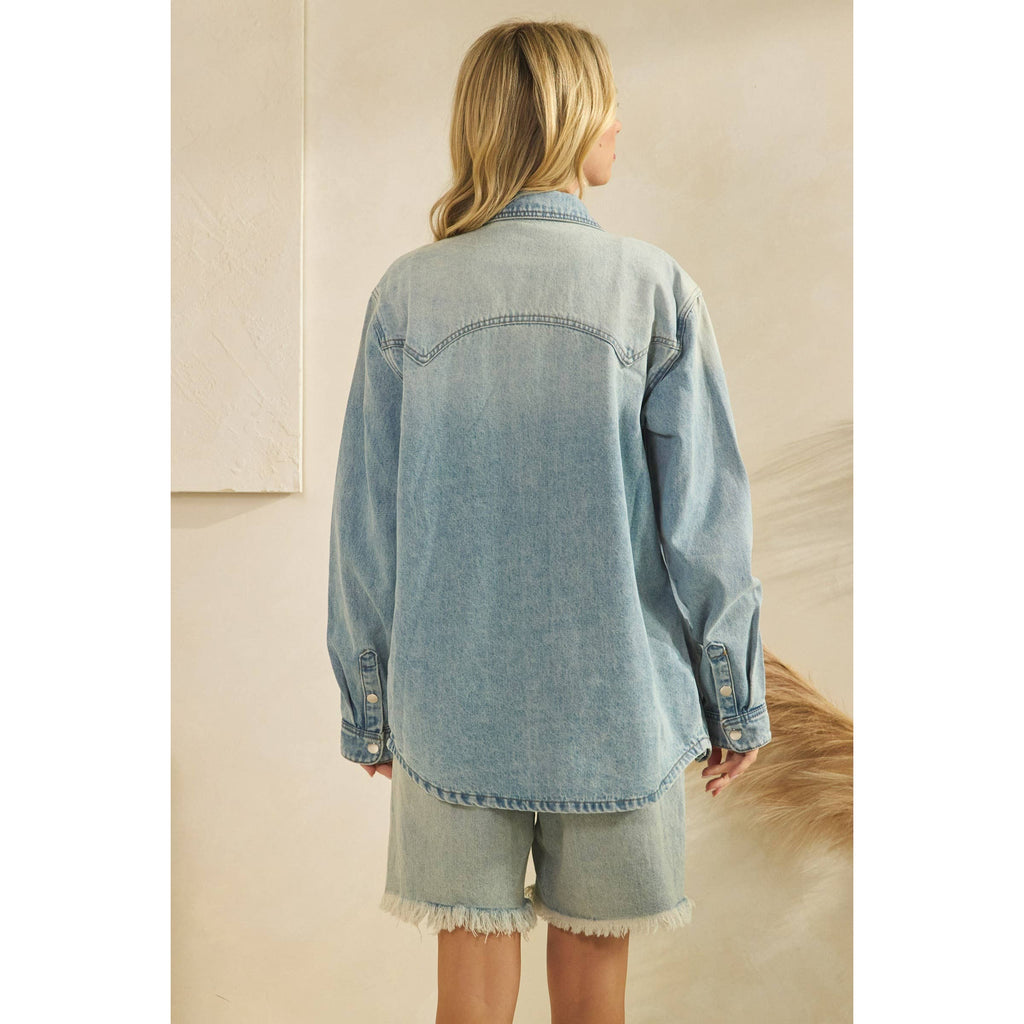 Saddle Up Denim Shacket