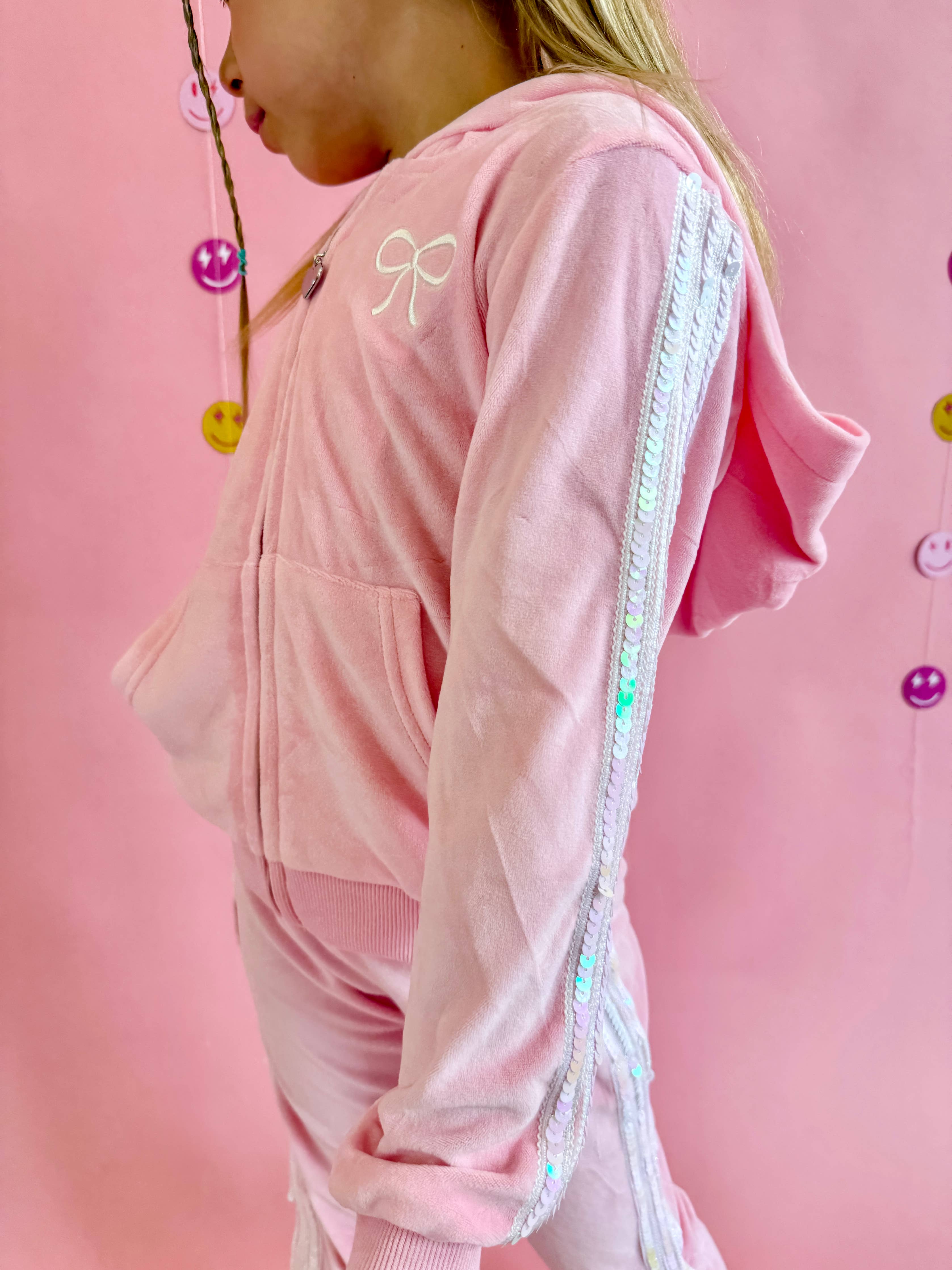 Bow Velvet Sequin Set $70