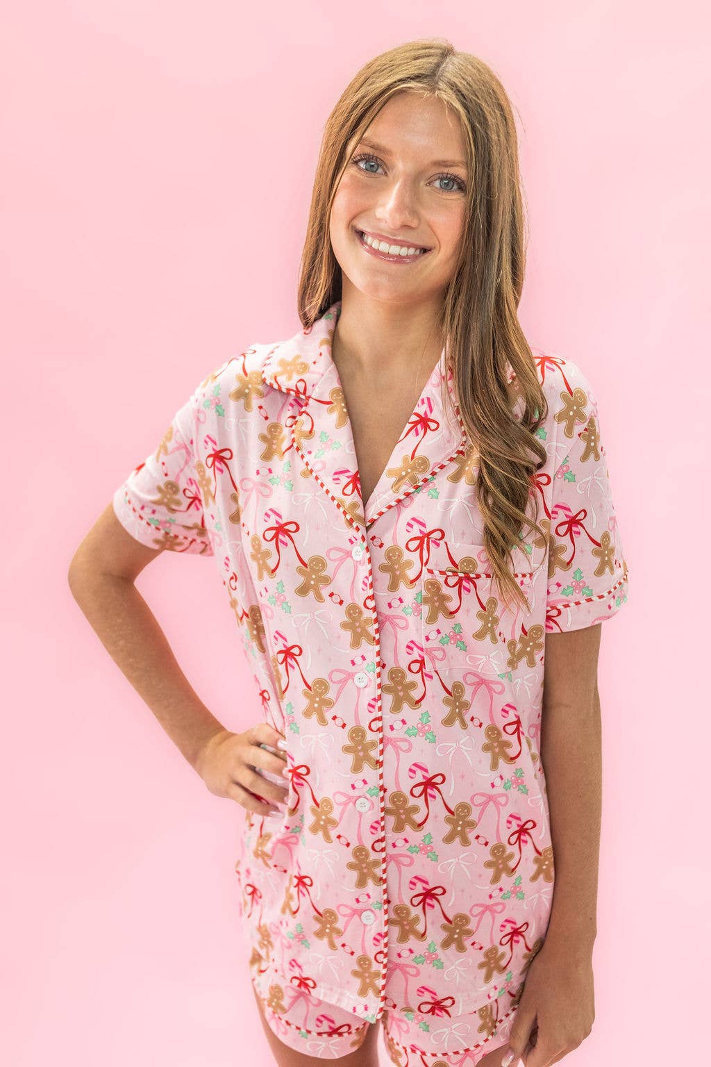 Gingerbread Bows - Christmas Sweets Pajama Set