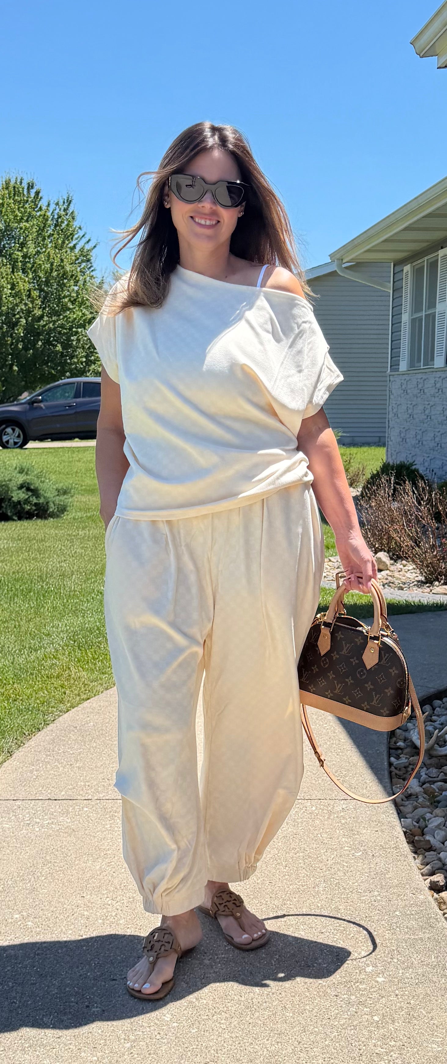 Modern Checkered French Terry Set