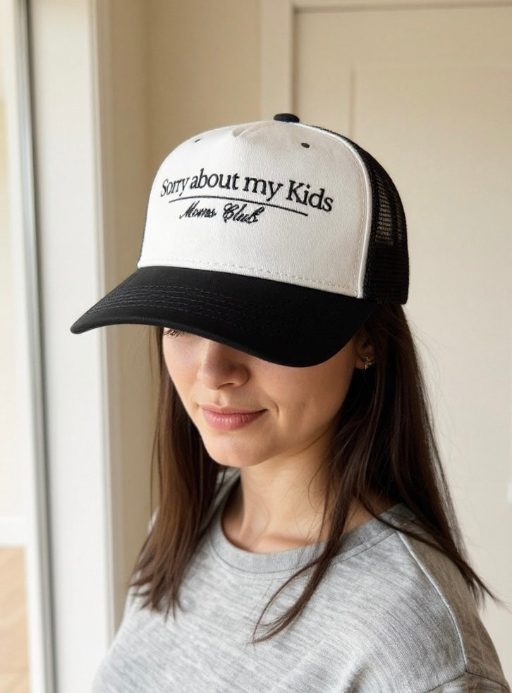 Sorry About My Kids ~ Vintage Trucker Hat
