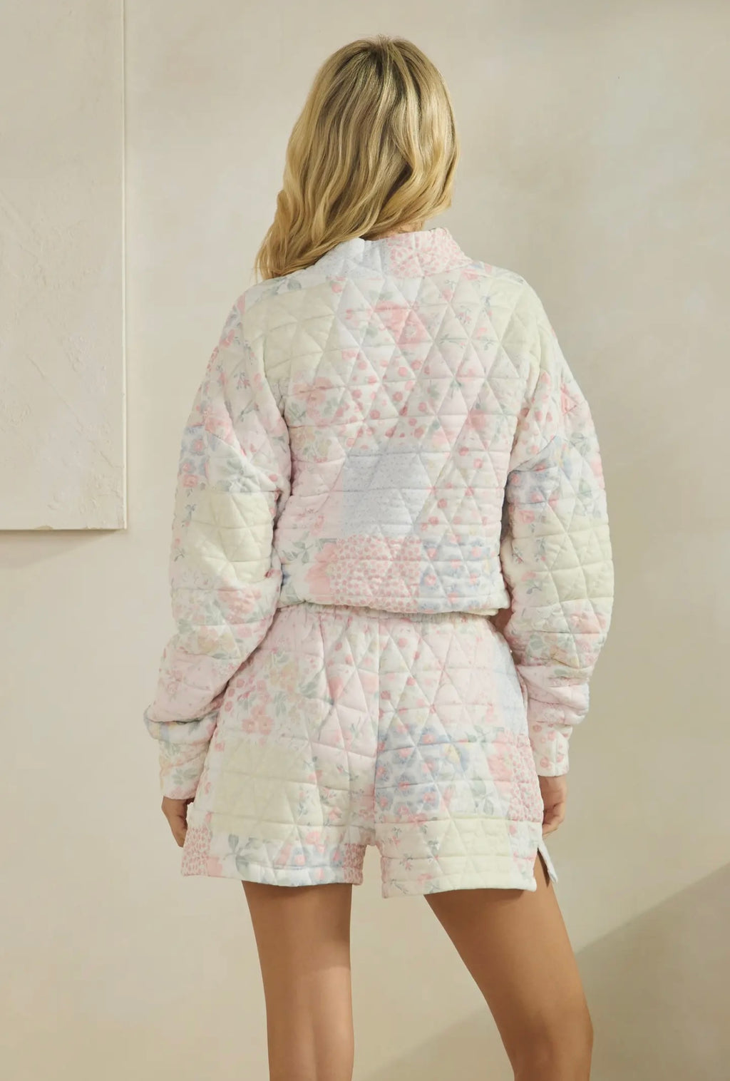 Blush Bloom Quilted Shorts