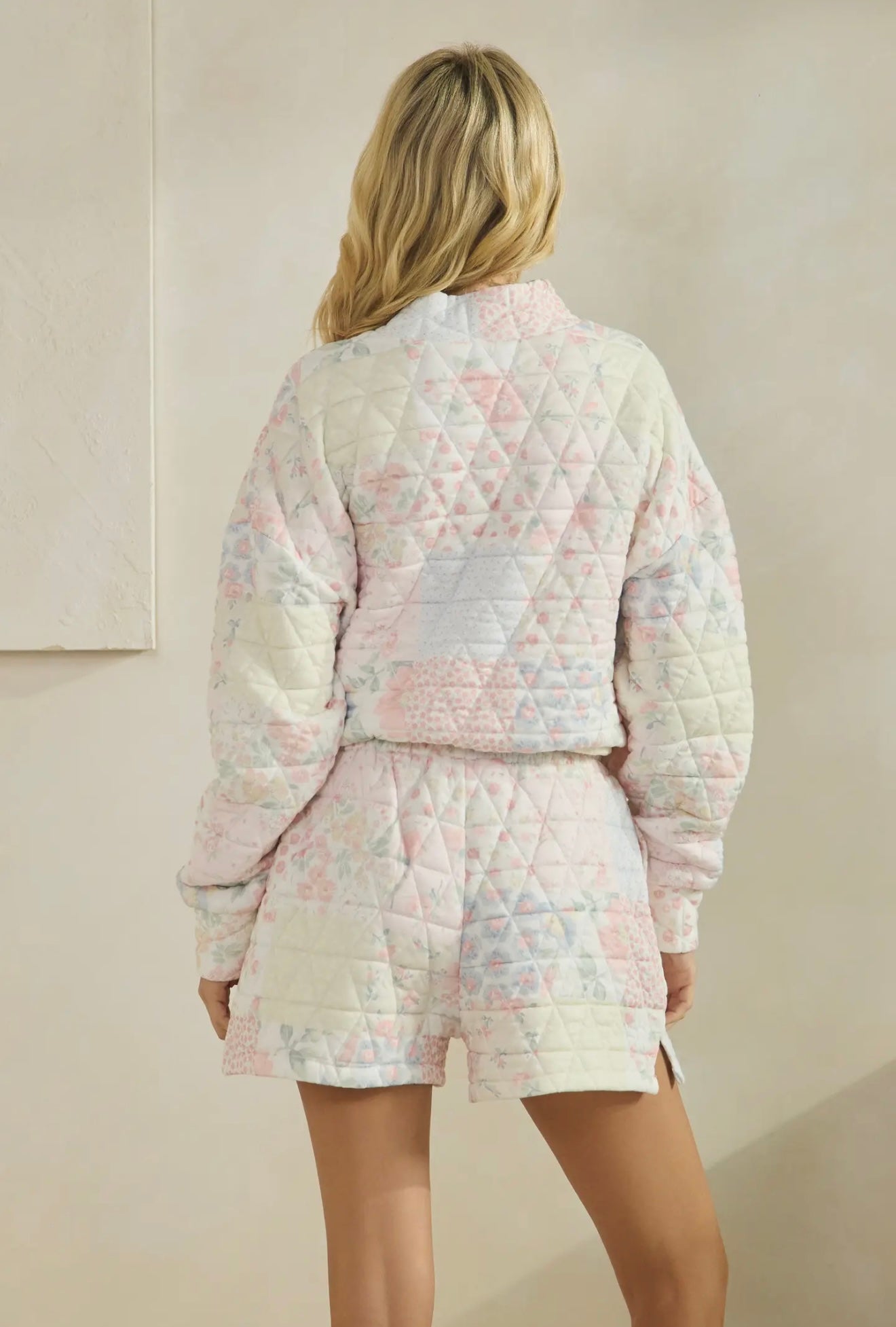 Blush Bloom Quilted Shorts