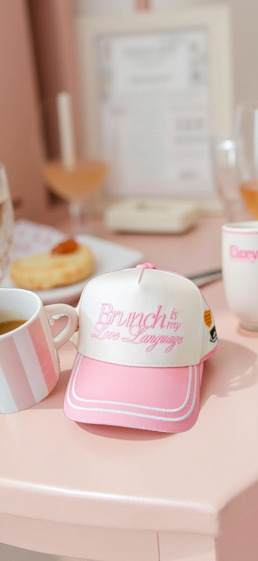 Brunch Is My Love Language ~ Pink Trucker Hat
