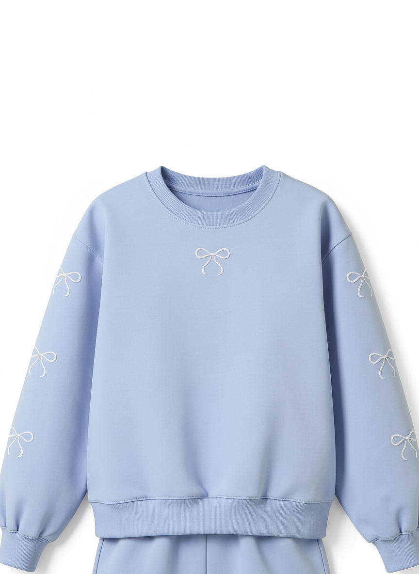 Ribbon Embroidered Lounge Sweatshirt 🎀