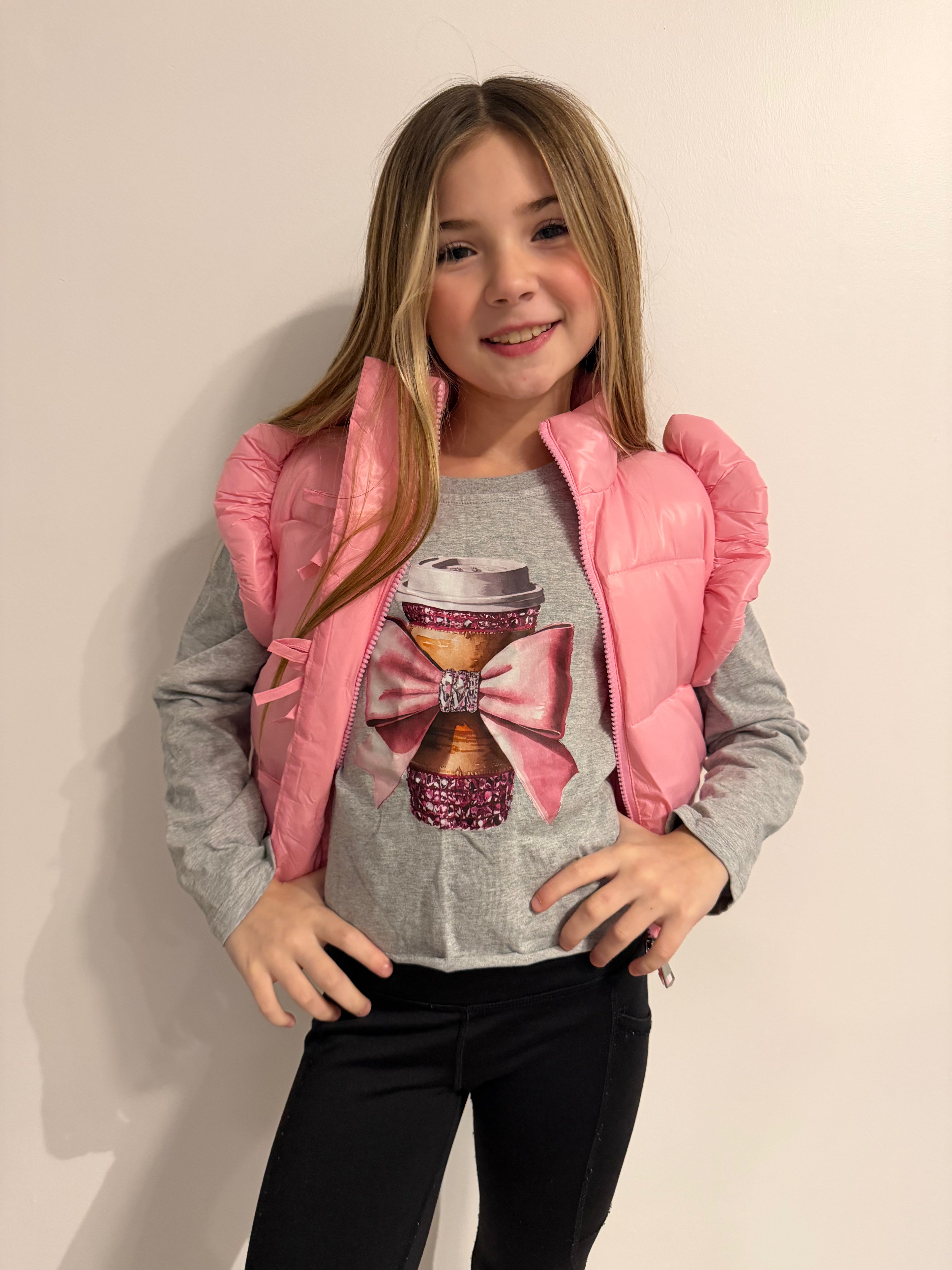 Pink Puffer Vest $68