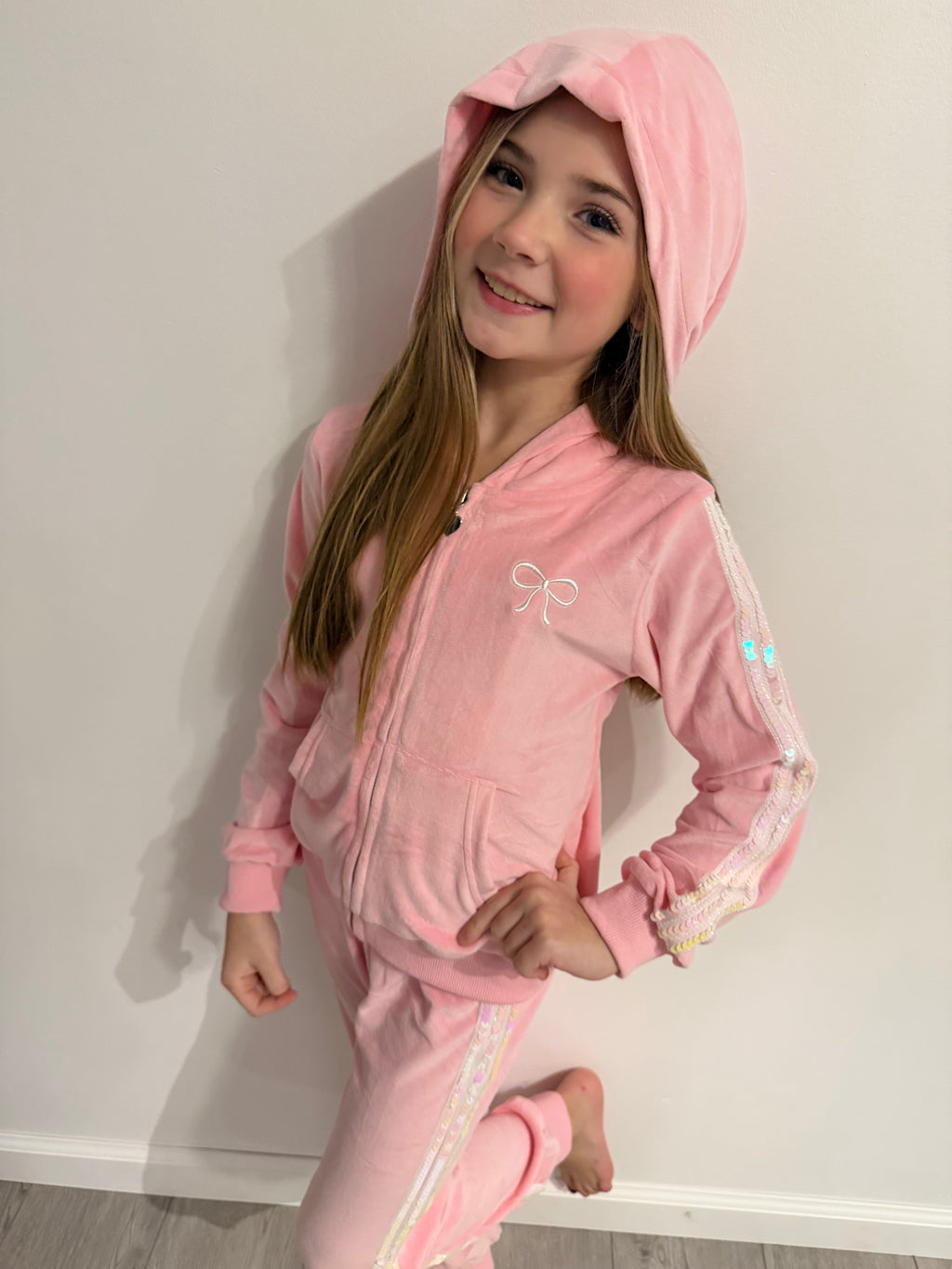 Bow Velvet Sequin Set $70