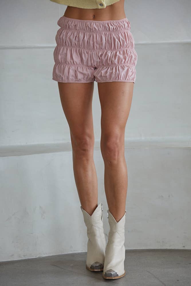 Blush Breeze Smocked Shorts