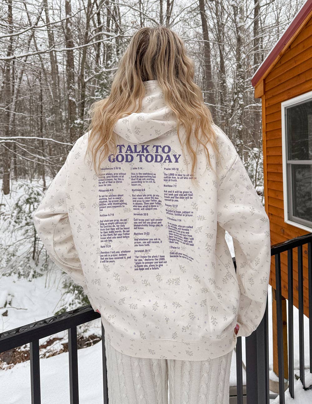 Talk to God Allover Wildflower Hoodie