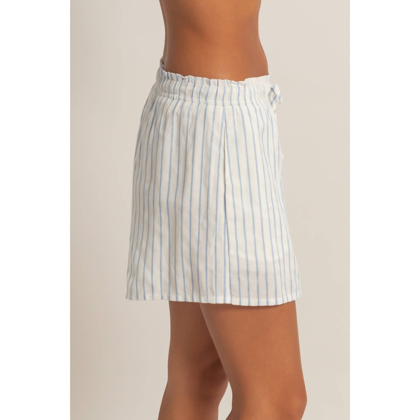 Striped Drawstring Shorts $28