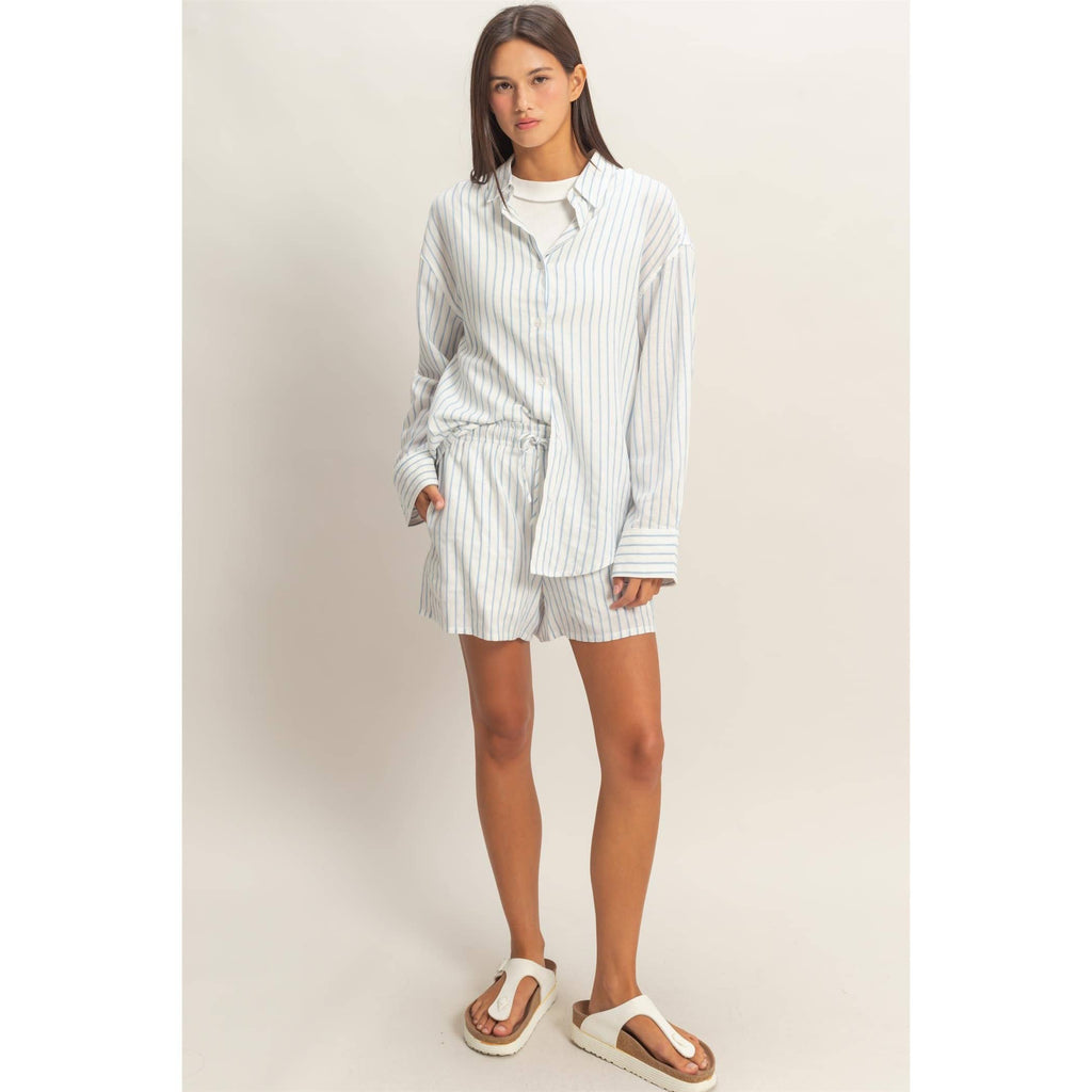 Striped Button-Up Shirt $32