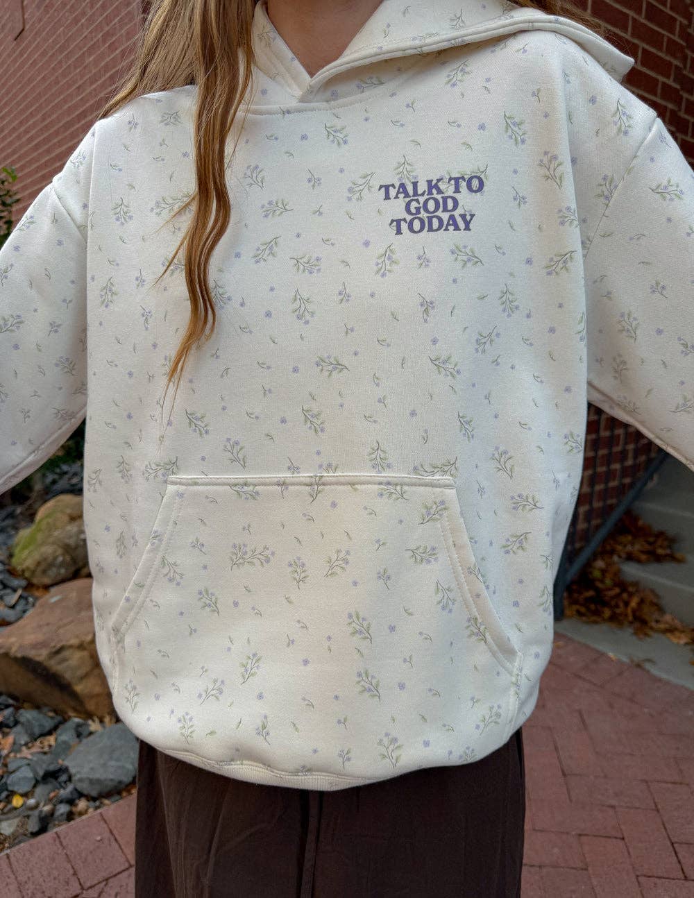 Talk to God Allover Wildflower Hoodie