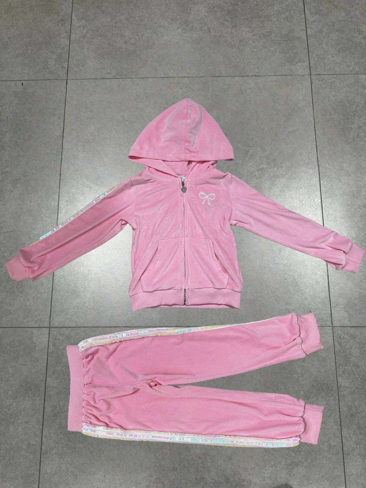 Bow Velvet Sequin Set $70