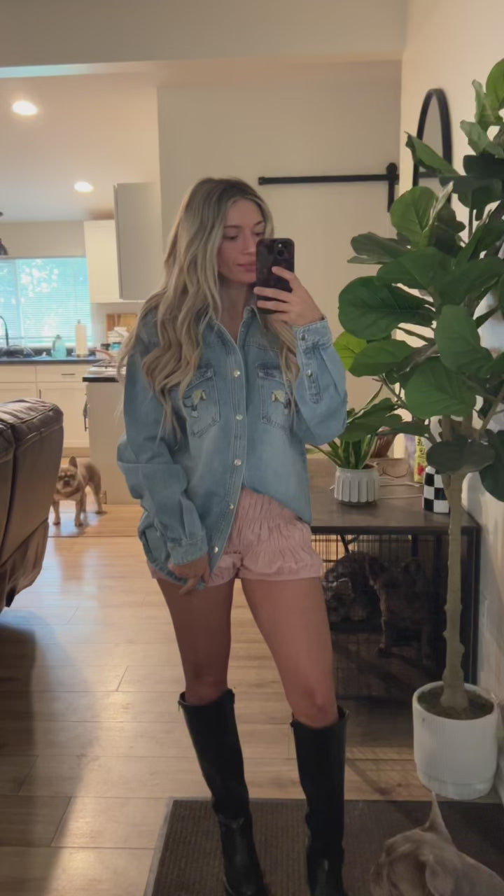 Blush Breeze Smocked Shorts